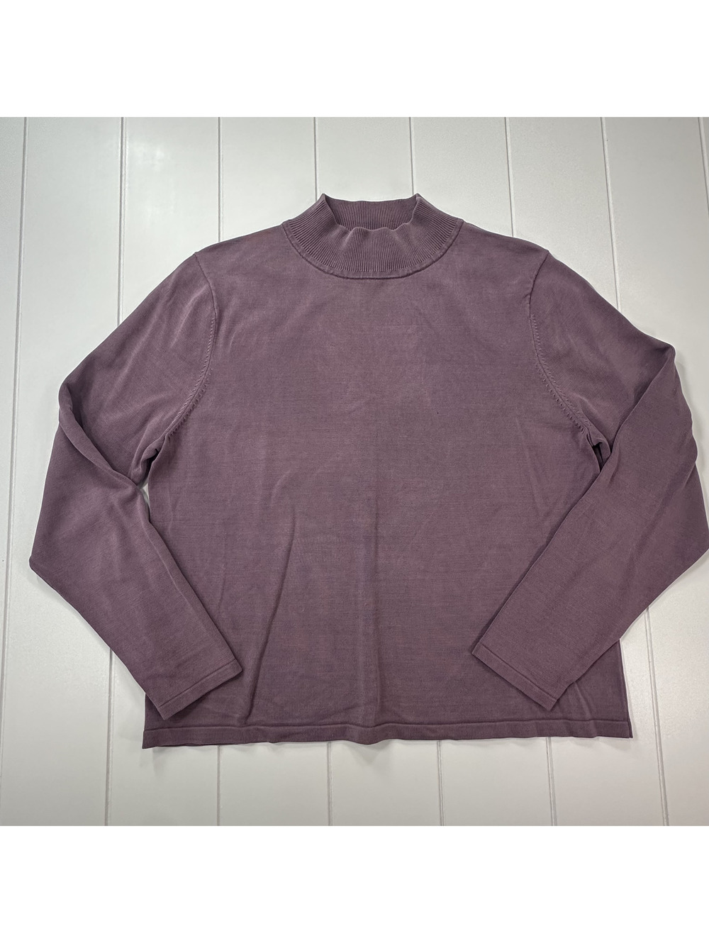 Pendleton Mauve Purple Long Sleeve Mock Neck Sweater, Small